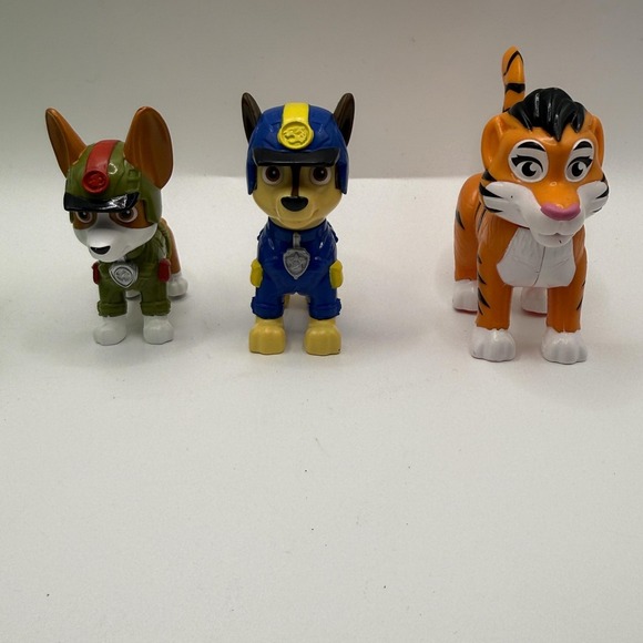 PAW Patrol Jungle Pups Chase Tracker & Tiger Figure Lot Spin Master Toy Set - Picture 4 of 7